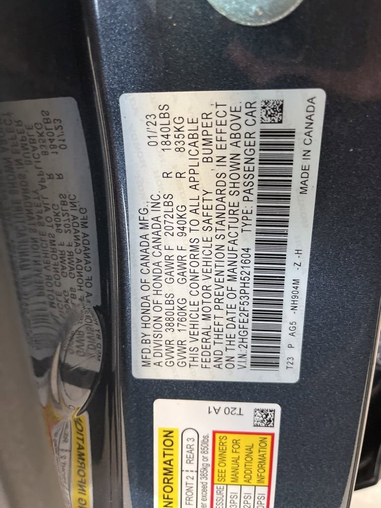 2023 Honda Civic Sedan Sport